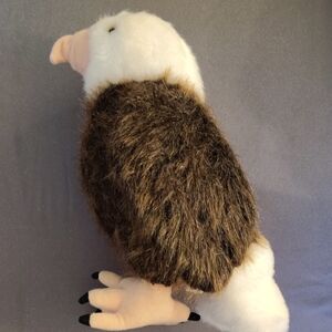 Cuddly Eagle Plush Toy for Small Pets - White and Brown